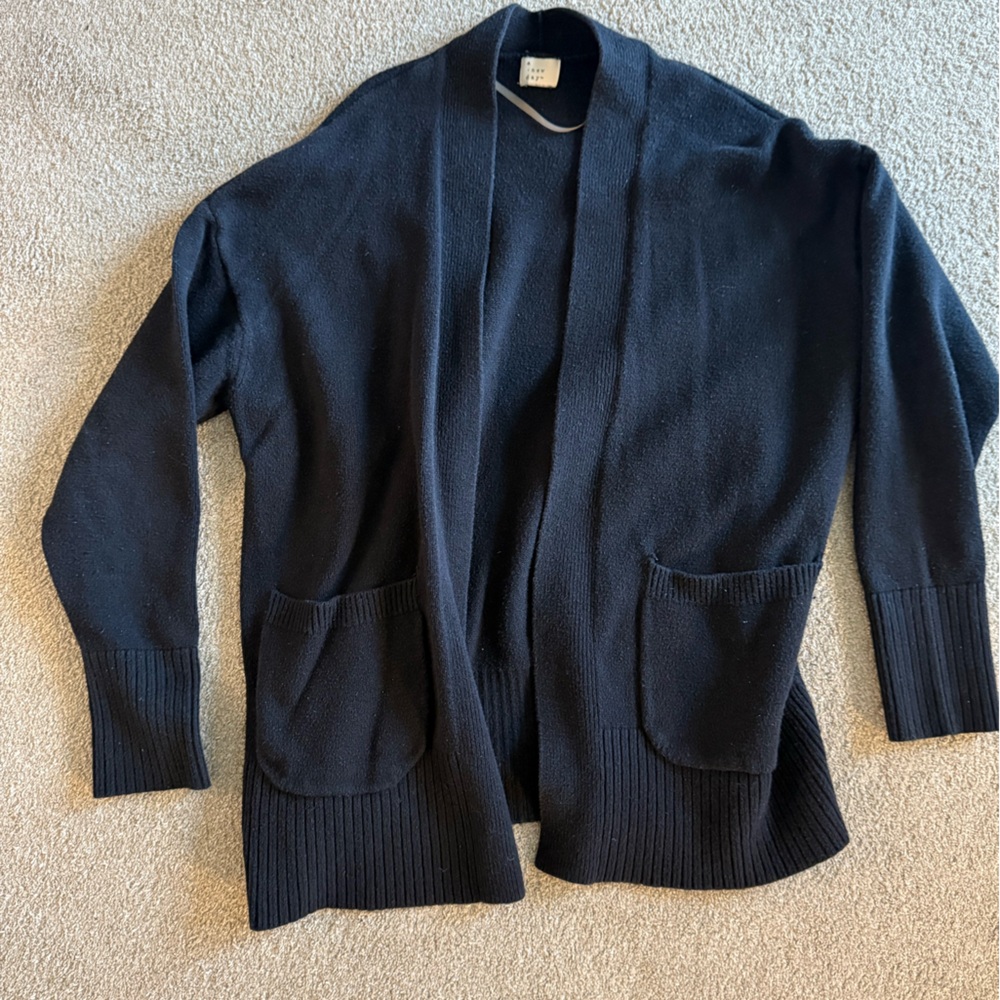 a new day Black Open-Front Cardigan